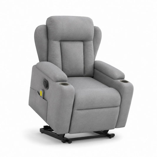 Relaxsessel mit Liegefunktion Grau Polyester 89 x 94 x 104 cm