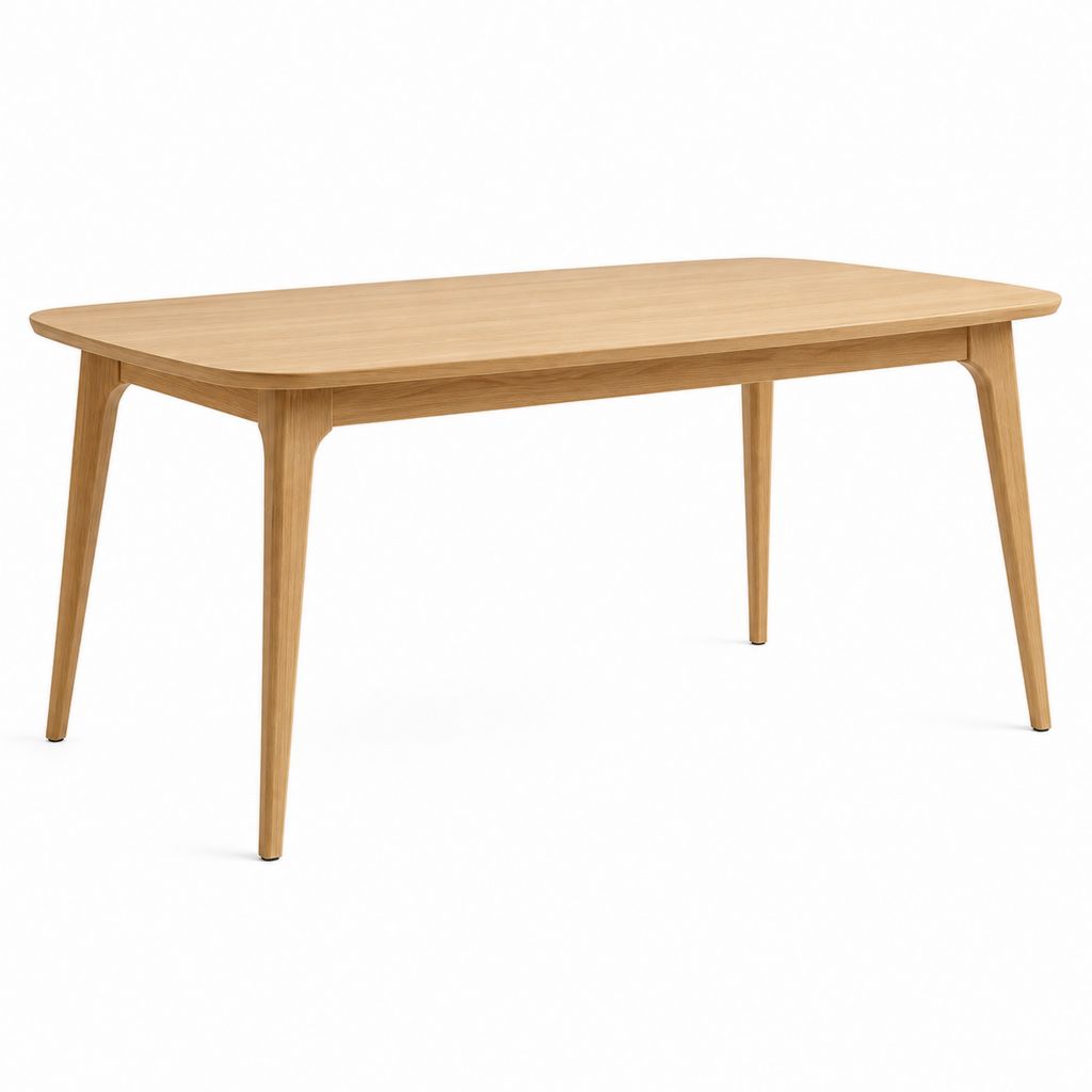 Esstisch Eiche Massivholz Natur rechteckig 120 x 75 x 75 cm
